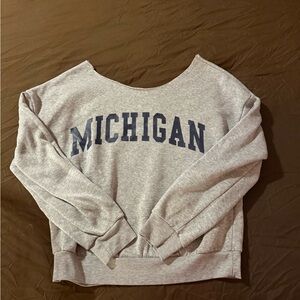 SHEIN Gray Michigan Sweatshirt